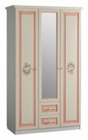 Алиса Шкаф 3-створчатый с ящиками* Белый/ Крем