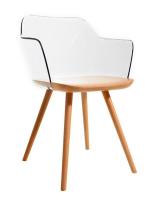 Стул PC-S097 прозрачный/бук