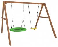 Качели детские Р911-19, коричневый Качели детские Р911-19, коричневый. Фото №1