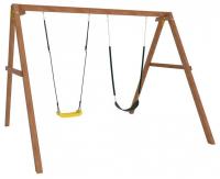 Качели детские Р911-18, коричневый Качели детские Р911-18, коричневый. Фото №1