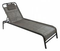 Шезлонг с регулируемой спинкой KEMER Черный. Фото №1
