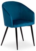 Кресло LA FONTAIN (mod. 004) вельвет/металл, 60 х 57 х 84 см , синий (HLR 63)/черный  (поставляется по 2 шт) фото Кресло LA FONTAIN (mod. 004) вельвет/металл, 60 х 57 х 84 см , синий (HLR 63)/черный  (поставляется по 2 шт). Фото №1
