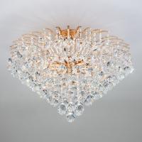 Потолочная люстра Eurosvet Ostiniya 3299/9 золото/прозрачный хрусталь Strotskis фото Потолочная люстра Eurosvet Ostiniya 3299/9 золото/прозрачный хрусталь Strotskis. Фото №1