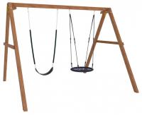 Качели детские Р911-20, коричневый Качели детские Р911-20, коричневый. Фото №1