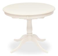 Стол раскладной Siena ( SA-T4EX) дерево гевея/мдф, 90+30х90х75см, ivory white (слоновая кость 2-5)