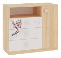 Энерджи Комод дуб сонома/белый