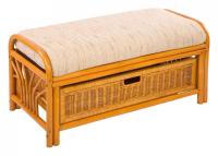 Пуф с подушкой цвет каркаса Коньячный, цвет подушки сиденья Бежевый