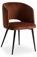 Кресло WIND (mod. 717) ткань/металл, 55х55х80 см, высота до сиденья 48 см, коричневый barkhat 11/черный (поставляется по 4 шт)