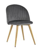 Стул Лион Страйпс велюр серый фото Стул Лион Страйпс велюр серый. Фото №1