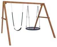 Качели детские Р911-23, коричневый Качели детские Р911-23, коричневый. Фото №1