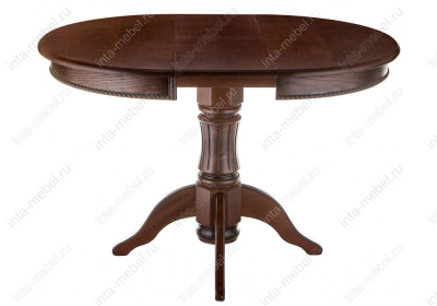 Стол деревянный Павия орех с коричневой патиной. Фото