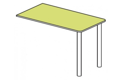 Стол приставной к стеллажу Силуэт. Фото №2