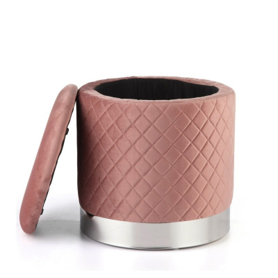 Пуф FS-006-40SV пепельно розовый. Фото №3