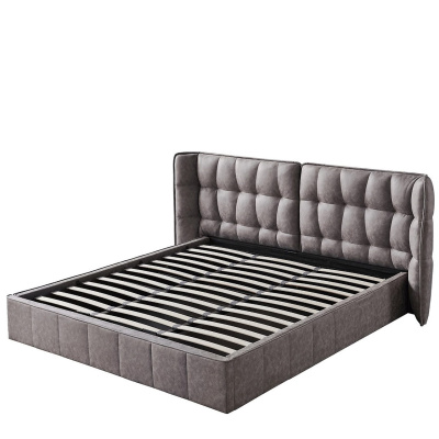 Кровать HUSK 8705 темно-бежевая с ящиком для белья фото Кровать HUSK 8705 темно-бежевая с ящиком для белья. Фото