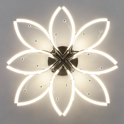 Потолочная люстра Eurosvet Fiona 90092/8 хром 96W. Фото