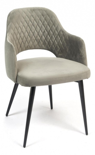 Кресло VALKYRIA (mod. 711) ткань/металл, 55х55х80 см, высота до сиденья 48 см, серый barkhat 26/черный (поставляется по 4 шт). Фото №1