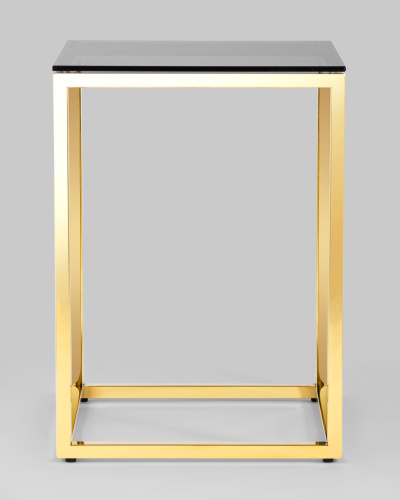 Журнальный стол 40*40 ТАУН золото стекло smoke. Фото №4