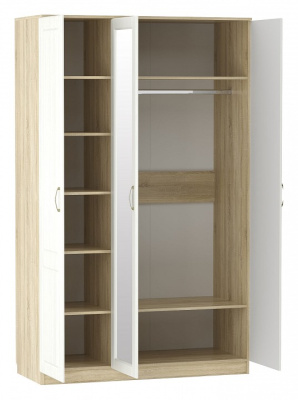 (Сильва) НМ 040.33 Шкаф Оливия / дуб сонома / белый фото (Сильва) НМ 040.33 Шкаф Оливия / дуб сонома / белый. Фото №2