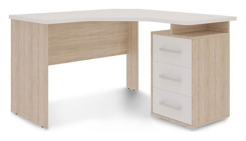 Лайт-2 Стол компьютерный 1200 угловой дуб сонома/белый. Фото №1