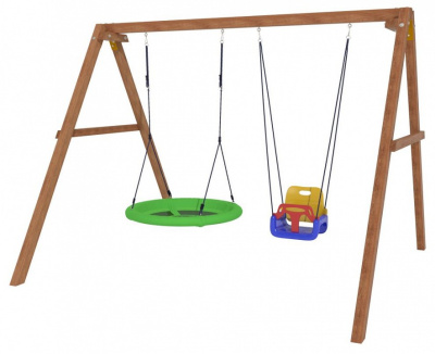 Качели детские Р911-16, коричневый фото Качели детские Р911-16, коричневый. Фото №3