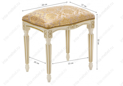 Стул деревянный Беттино патина золото / бежевый. Фото №2