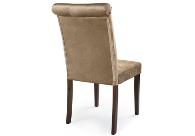 Стул деревянный Amelia dark walnut / fabric beige фото Стул деревянный Amelia dark walnut / fabric beige. Фото