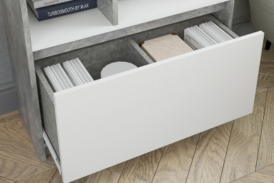 Стеллаж комбинированный Биллунд,белый. Фото №4