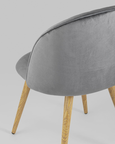 Стул Лион Страйпс велюр серый фото Стул Лион Страйпс велюр серый. Фото №8