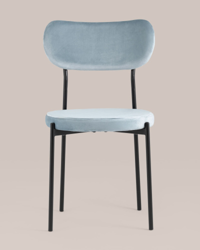 Стул Барбара велюр серо-голубой. Фото №5