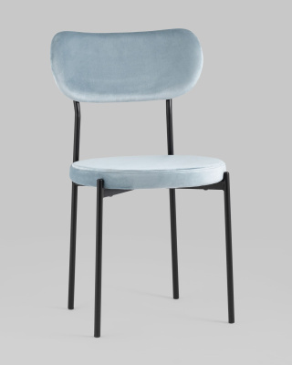 Стул Барбара велюр серо-голубой фото Стул Барбара велюр серо-голубой. Фото №3