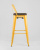 Стул барный TOLIX WOOD со спинкой желтый фото Стул барный TOLIX WOOD со спинкой желтый. Фото №5