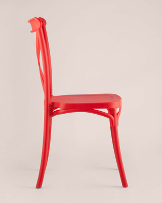 Стул Кроссбэк пластиковый красный фото Стул Кроссбэк пластиковый красный. Фото №5