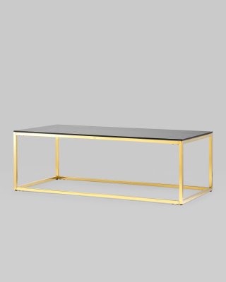 Журнальный стол 120*60 ТАУН золото стекло smoke фото Журнальный стол 120*60 ТАУН золото стекло smoke. Фото №3