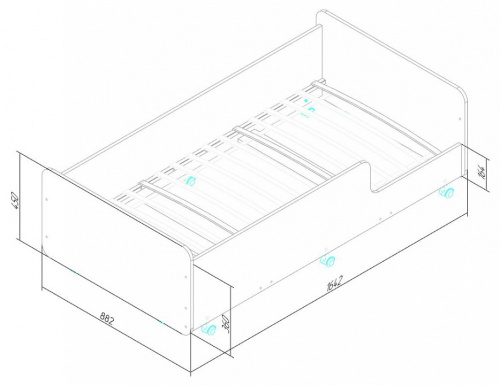 Кровать двухъярусная Р444-2, древесина коричневая светлая дуб. Фото №7