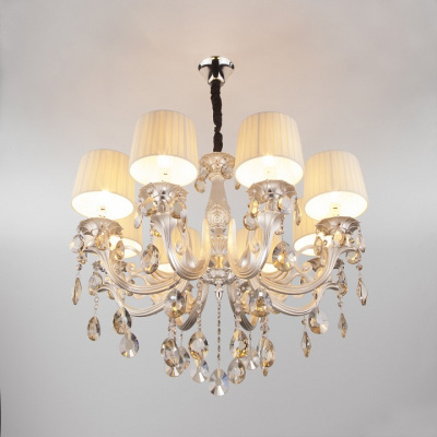 Подвесная люстра Eurosvet Argenta 10098/8 серебро/тонированный хрусталь Strotskis фото Подвесная люстра Eurosvet Argenta 10098/8 серебро/тонированный хрусталь Strotskis. Фото №2