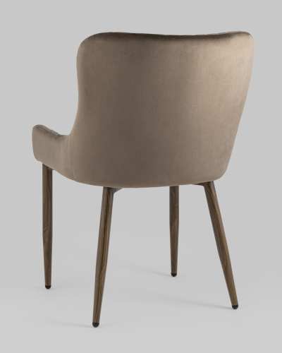 Стул Ститч Хани велюр коричневый ножки дерево фото Стул Ститч Хани велюр коричневый ножки дерево. Фото №7