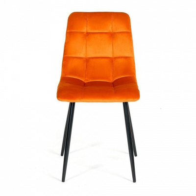 Стул  CHILLY (mod. 7094) металл/вельвет, 45 х 55 х 87,5 см, рыжий/черный, G062-24 (поставляется только по 4 шт). Фото №2