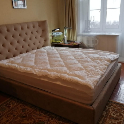 Кровать 1726 BEIGE бежевая фото Кровать 1726 BEIGE бежевая. Фото