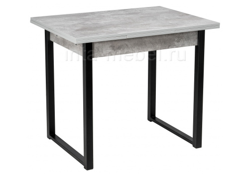 Стол деревянный Форли бетон / черный матовый. Фото №1