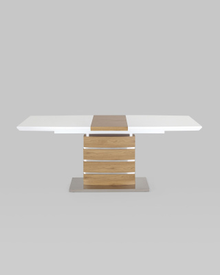 Стол обеденный Генуя раскладной 160-200*90 белый фото Стол обеденный Генуя раскладной 160-200*90 белый. Фото №5