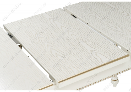 Стол деревянный Леджер слоновая кость / патина золото. Фото №7