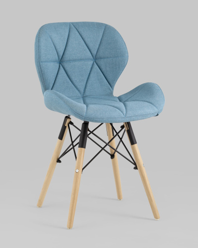 Стул Бон рогожка голубой. Фото №3