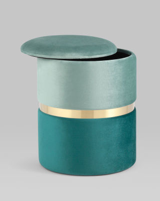 Пуф Кэрри с ящиком велюр бирюзовый. Фото №4