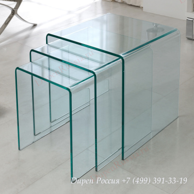 Набор из трех столиков DUPEN ND-01 прозрачный. Фото №2