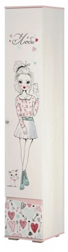 Шкаф платяной Малибу,белый. Фото №1