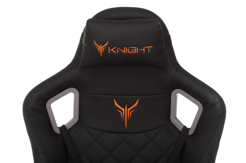 Кресло игровое Knight OUTRIDER черный ромбик эко.кожа с подголов. крестовина металл. Фото №7