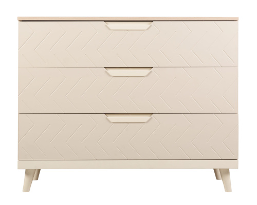 Комод с 3 ящиками Сканди Жемчужно-белый. Фото №5