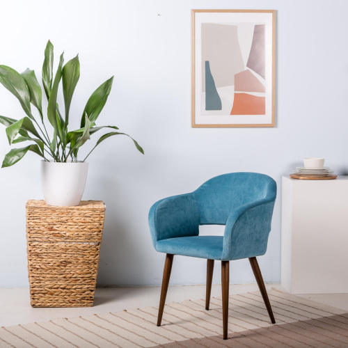 Кресло Oscar Блю/Тёмный Орех. Фото №8