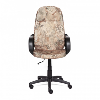 Компьютерное кресло LEADER ткань, Карта на бежевом  id -. Фото