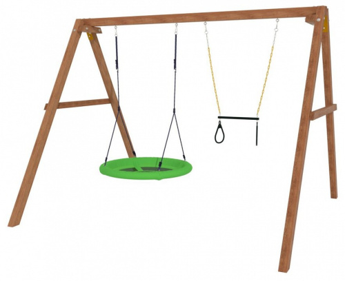 Качели детские Р911-26, коричневый. Фото №3
